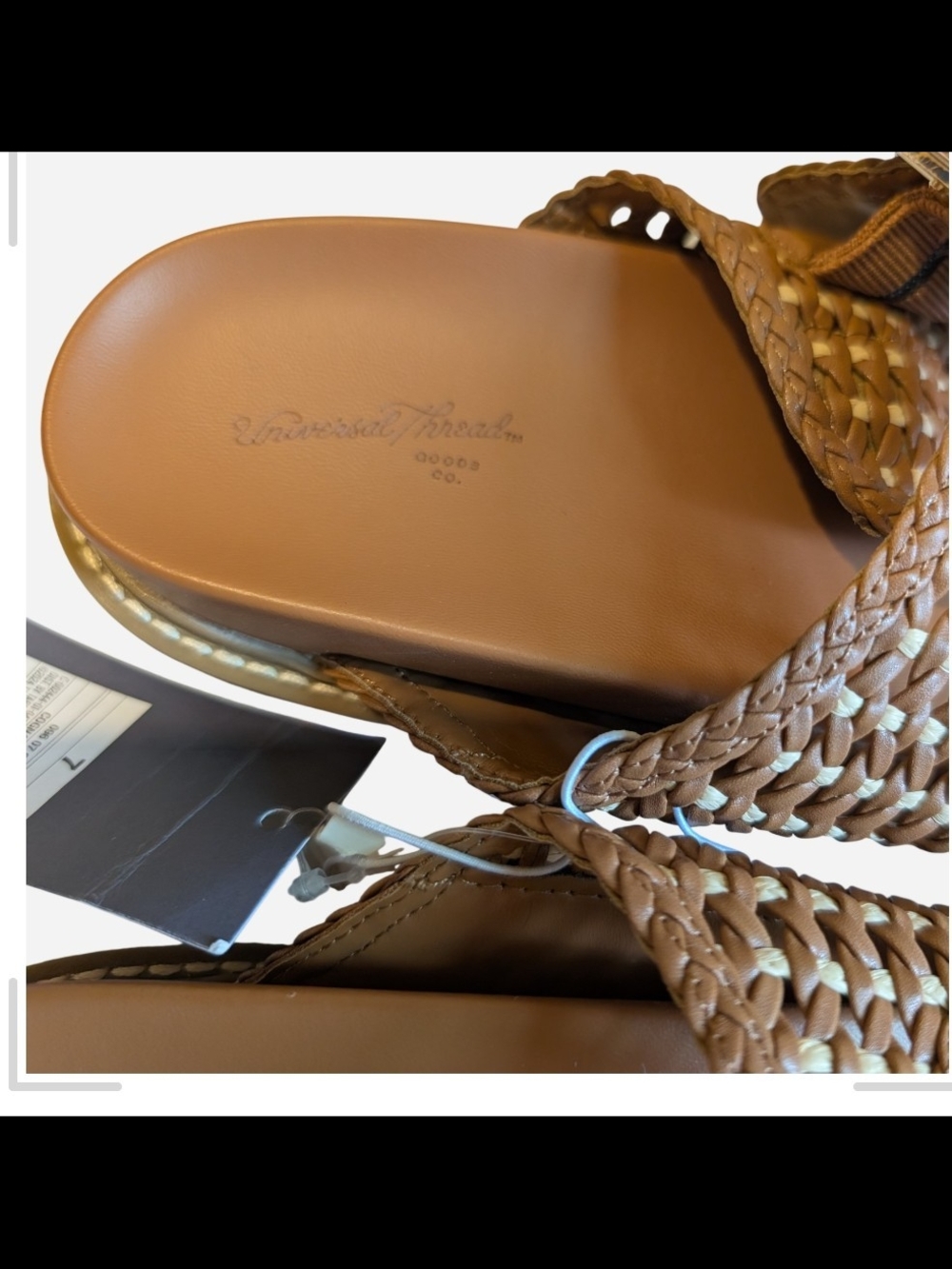 Universal Thread Braided Double-Buckle Sandals in Brown - Picture 4 of 7